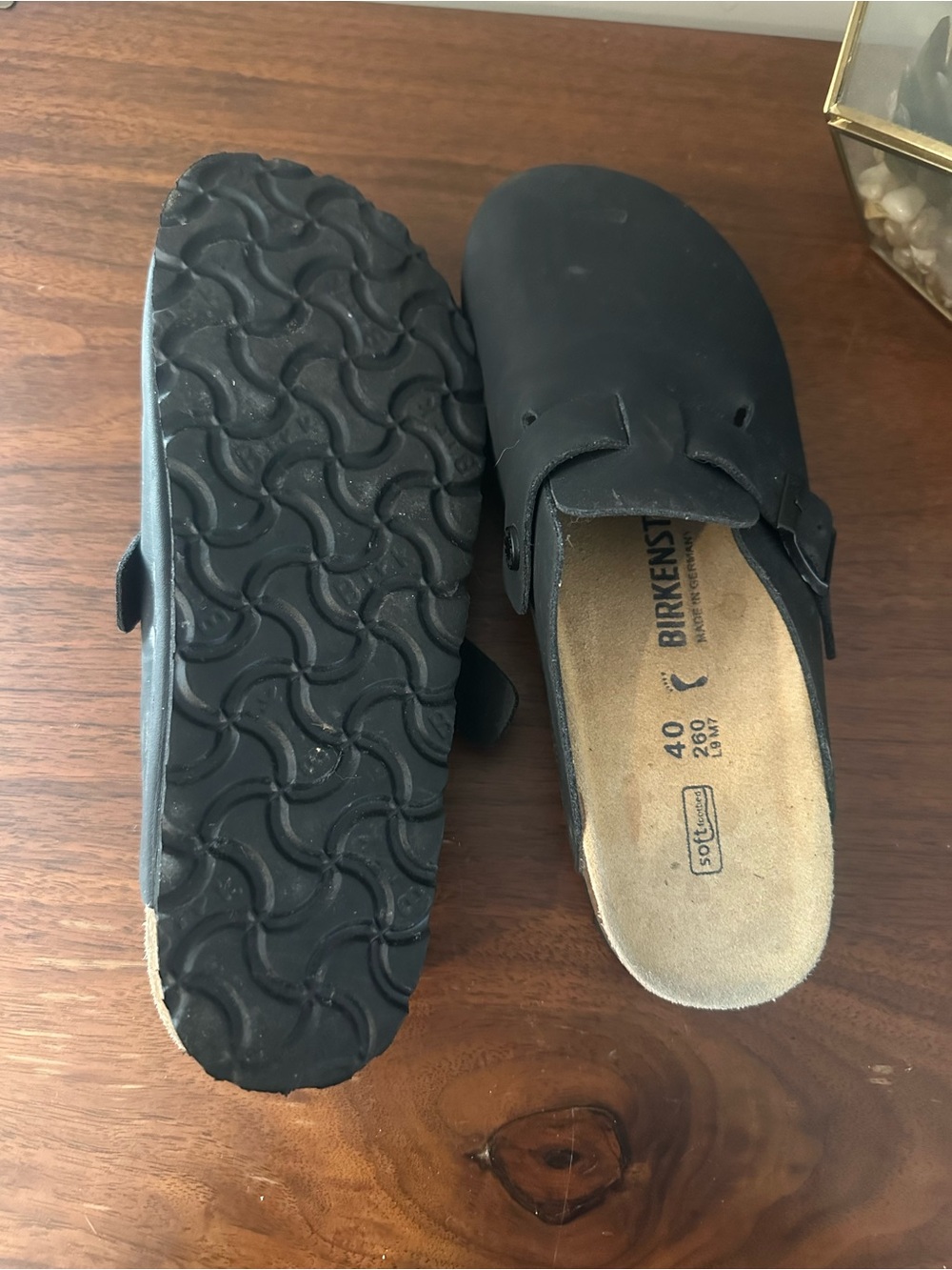 Birkenstock Boston Black Buckle Clog in Black Size 40/ Women’s 9 - Picture 3 of 3